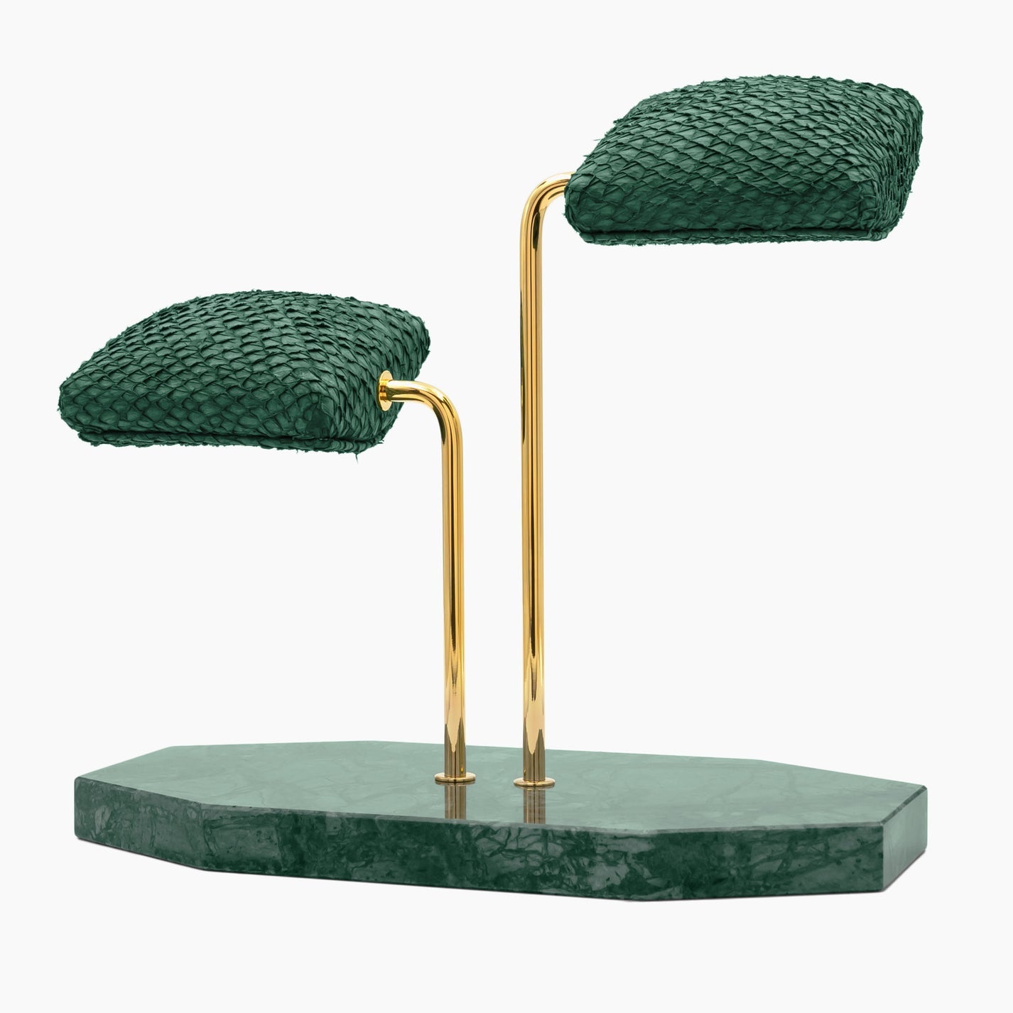 Royal Green Luxury Watch Stand - Double Cushion