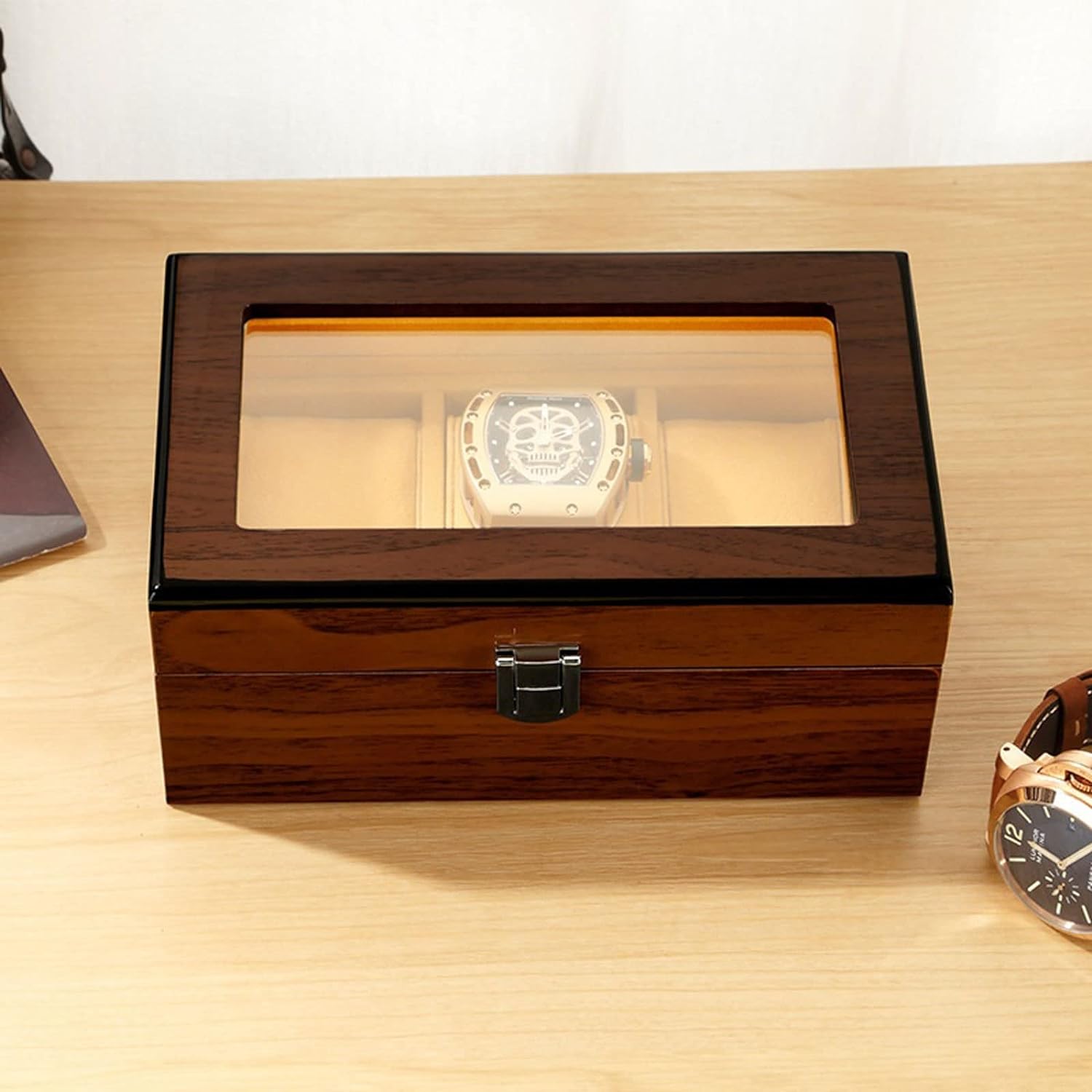 Wooden Watch Storage Box - 3 Watches