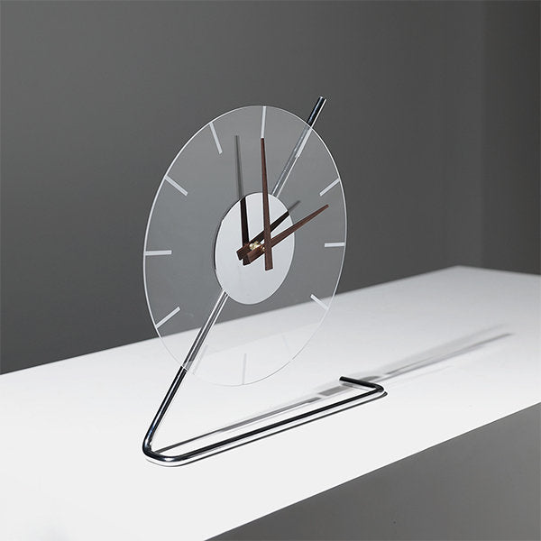 Transparent Acrylic Table Clock - Silver