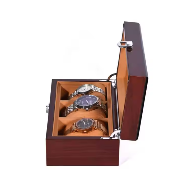 Wooden Watch Storage Box - 3 Watches
