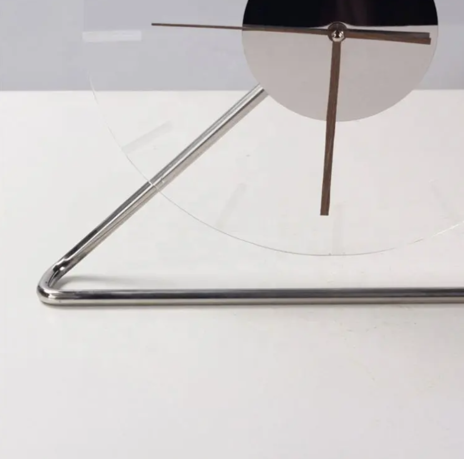 Transparent Acrylic Table Clock - Silver