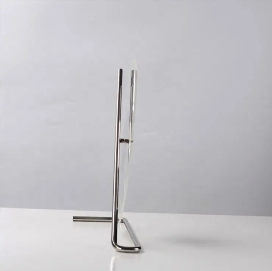 Transparent Acrylic Table Clock - Silver