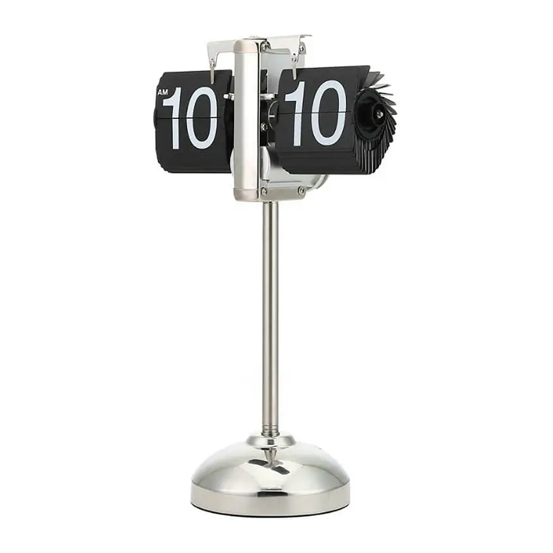 Auto Flip Table Clock Vintage Style - Height Adjustable