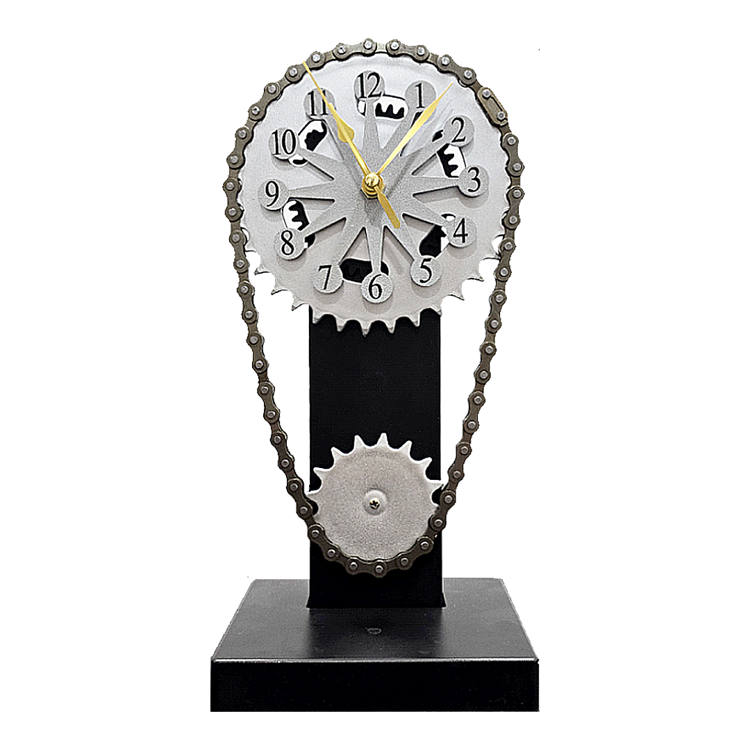 Rotating Gear Chain Clock