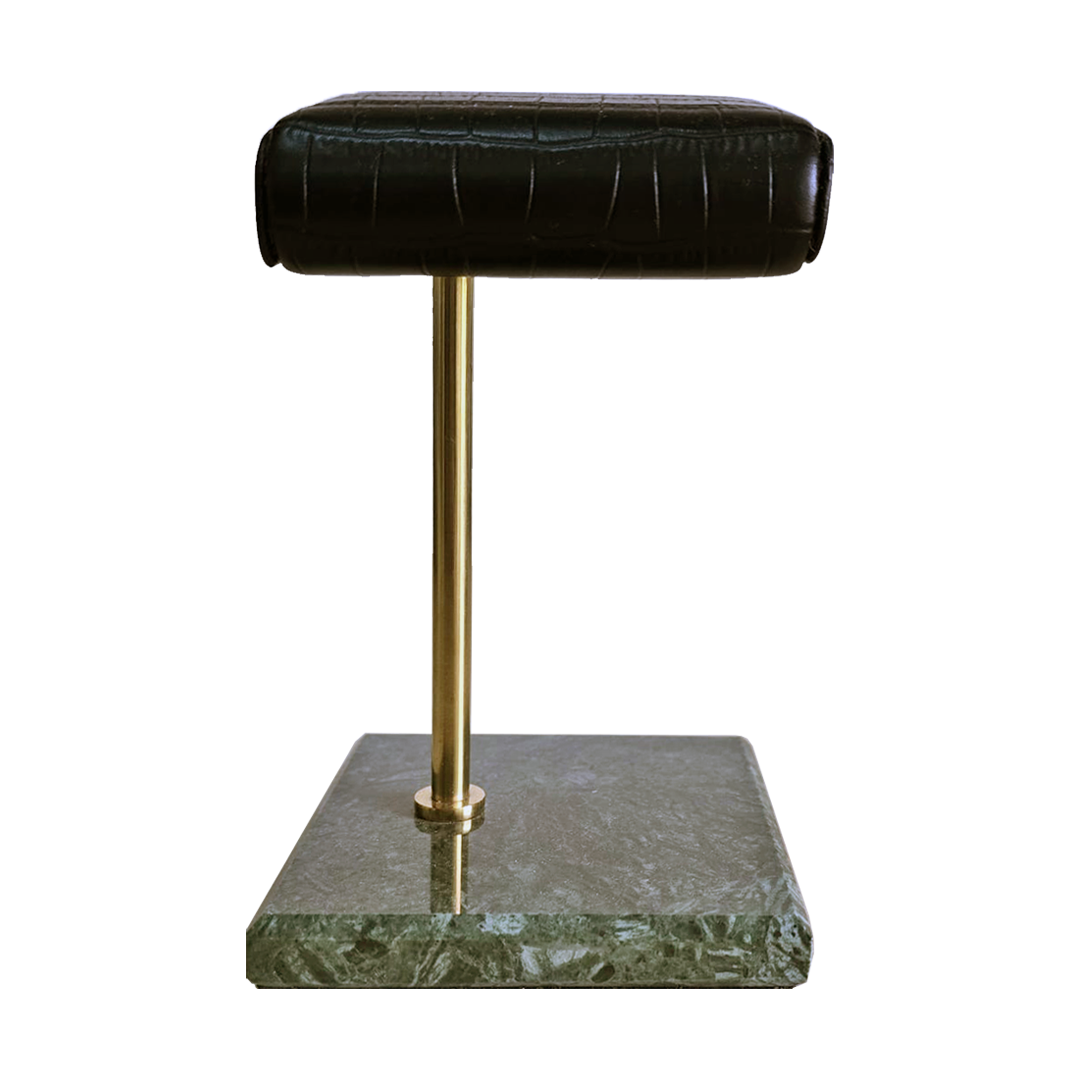 Luxury Watch Stand - Single Cushion (Marble Base) - Green