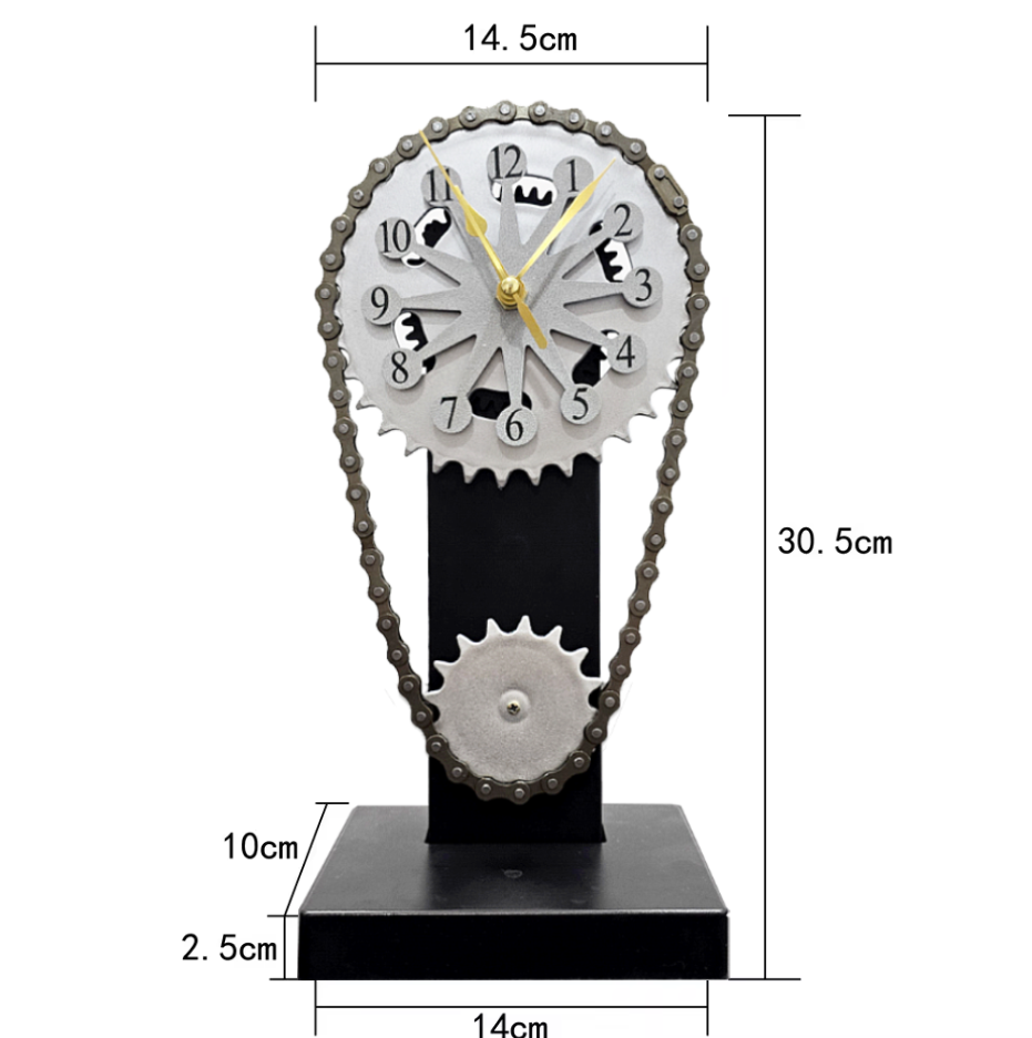 Rotating Gear Chain Clock