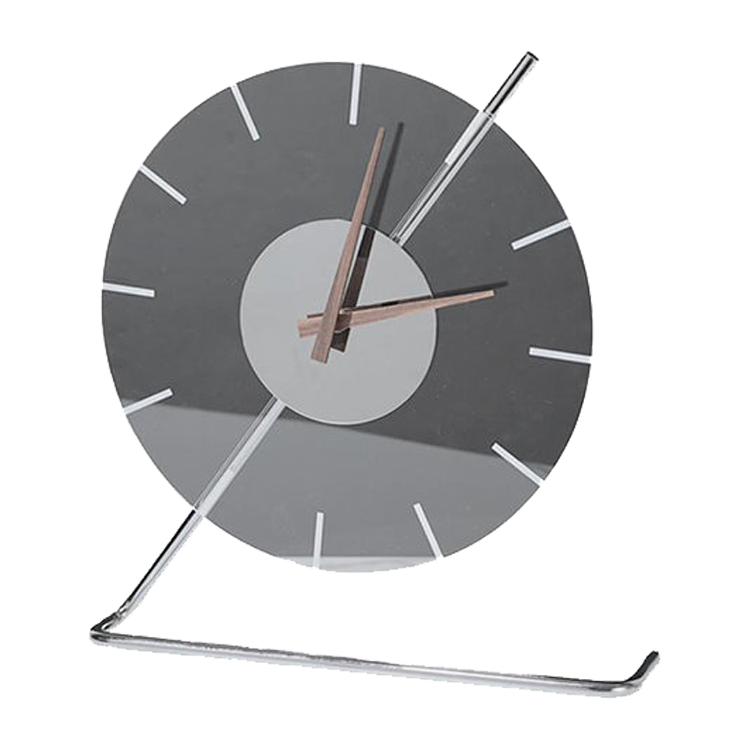 Transparent Acrylic Table Clock - Silver