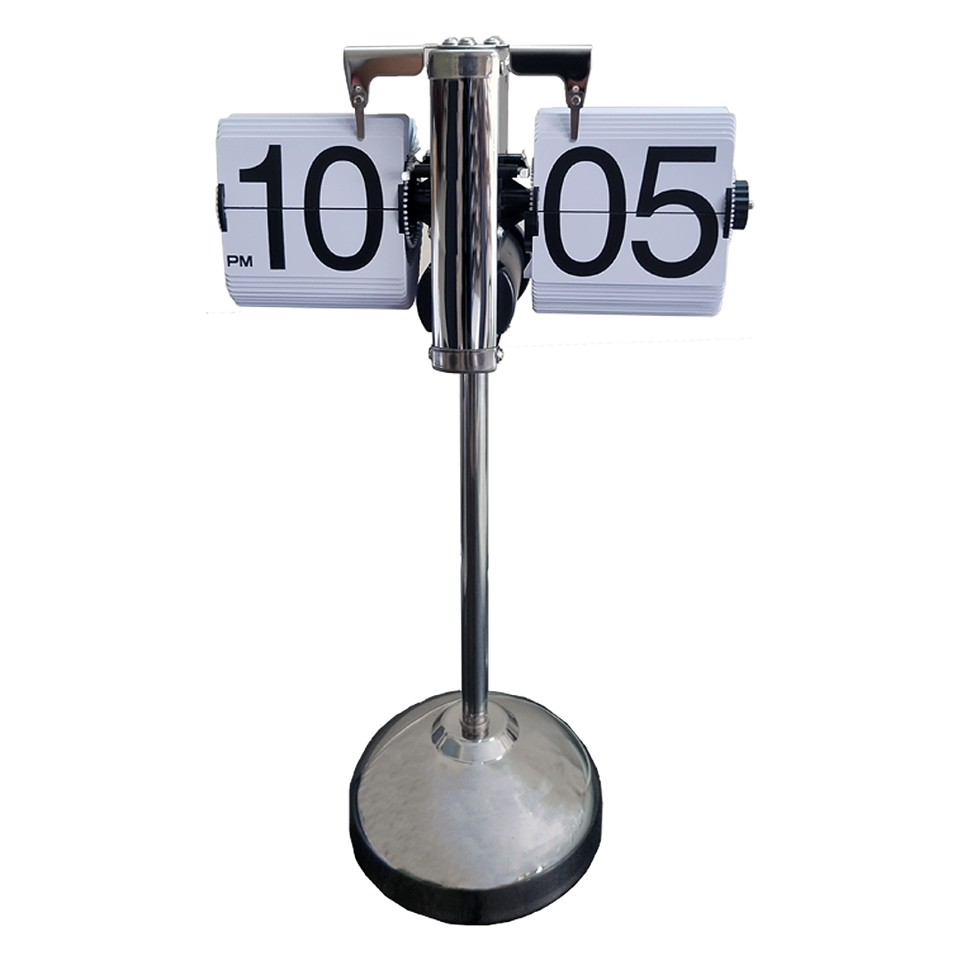 Auto Flip Table Clock Vintage Style - Height Adjustable