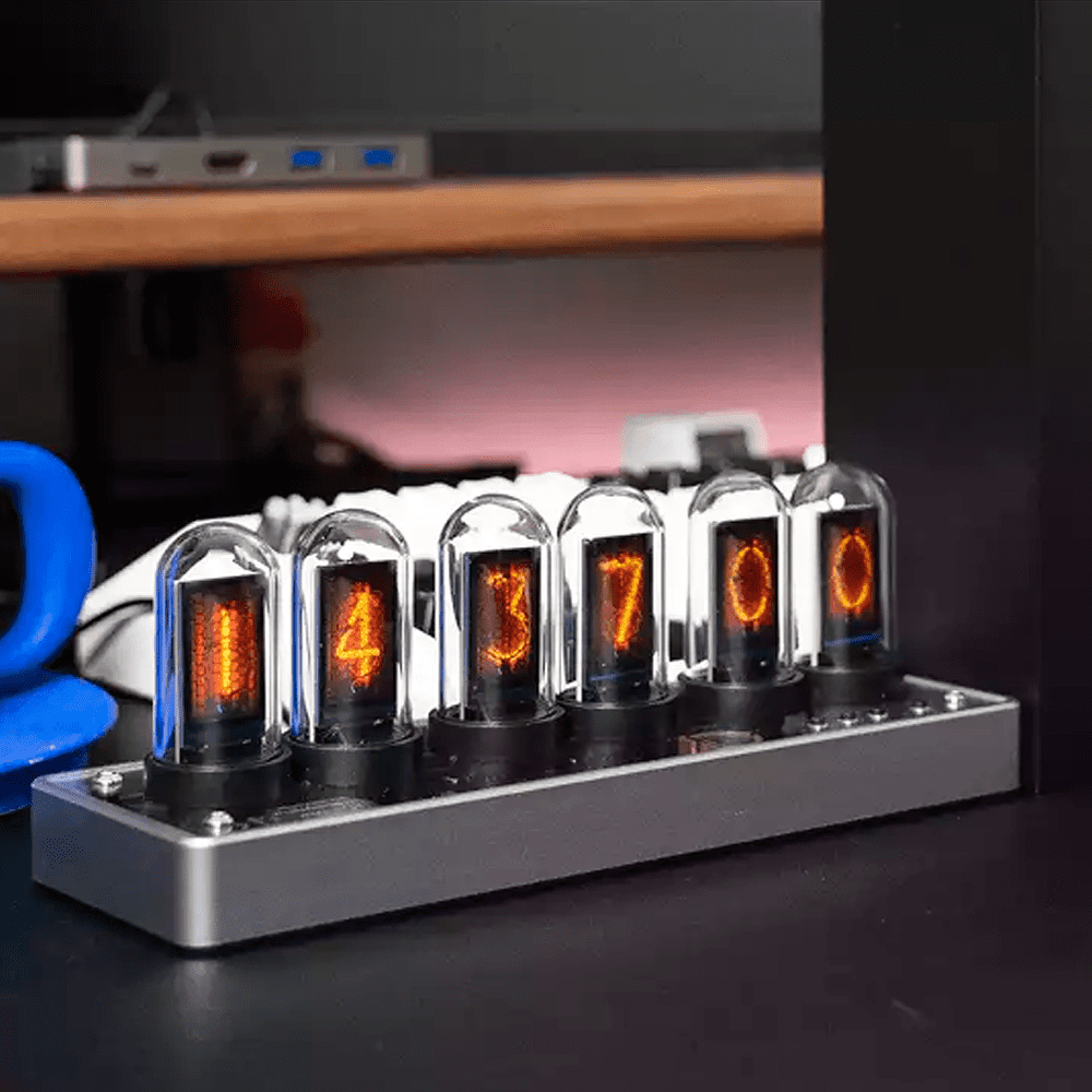 IPS Nixie Tubes Digital Table Clock