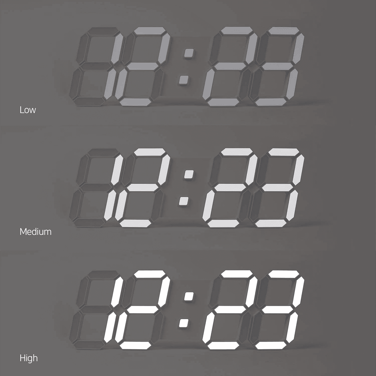 Multi Function LED Wall Clock with Remote Control 15"