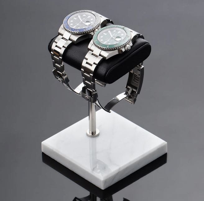 Luxury Watch Stand - Single Cushion (Marble Base) - White