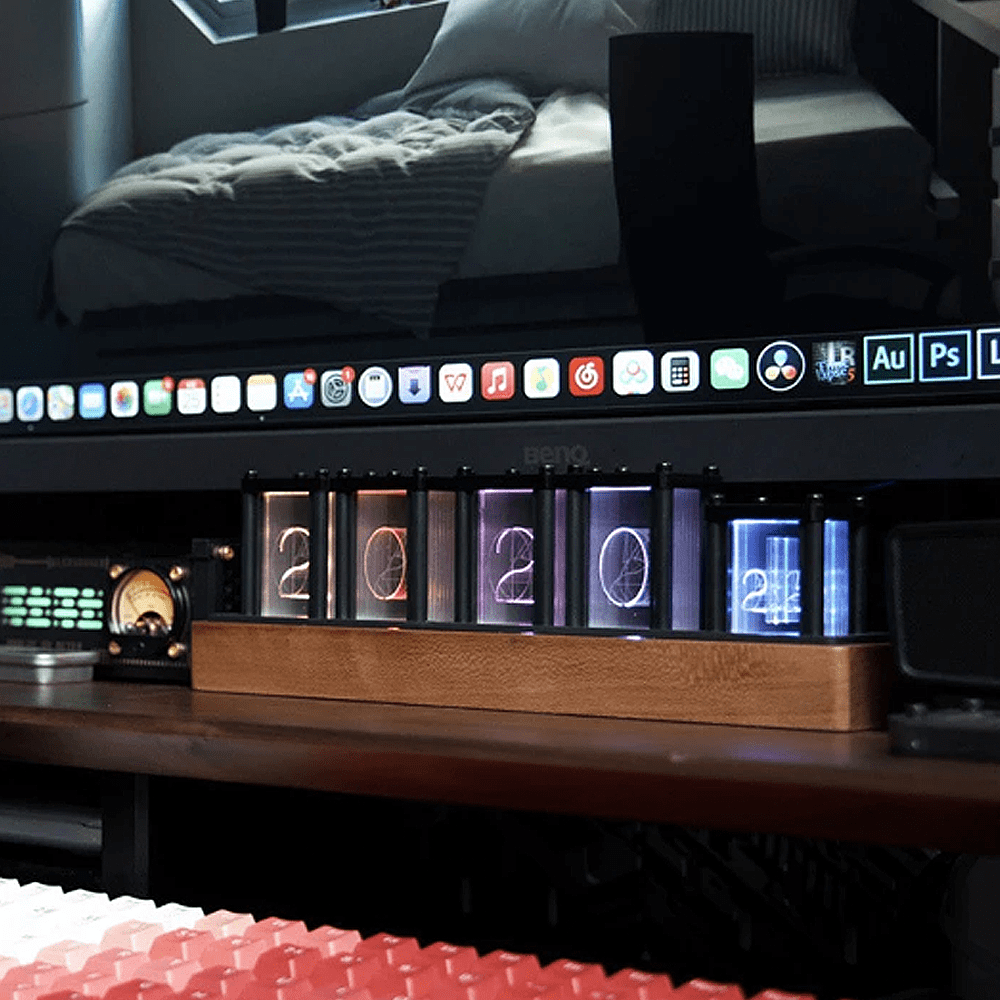 RGB LED Glow tube Digital Table Clock
