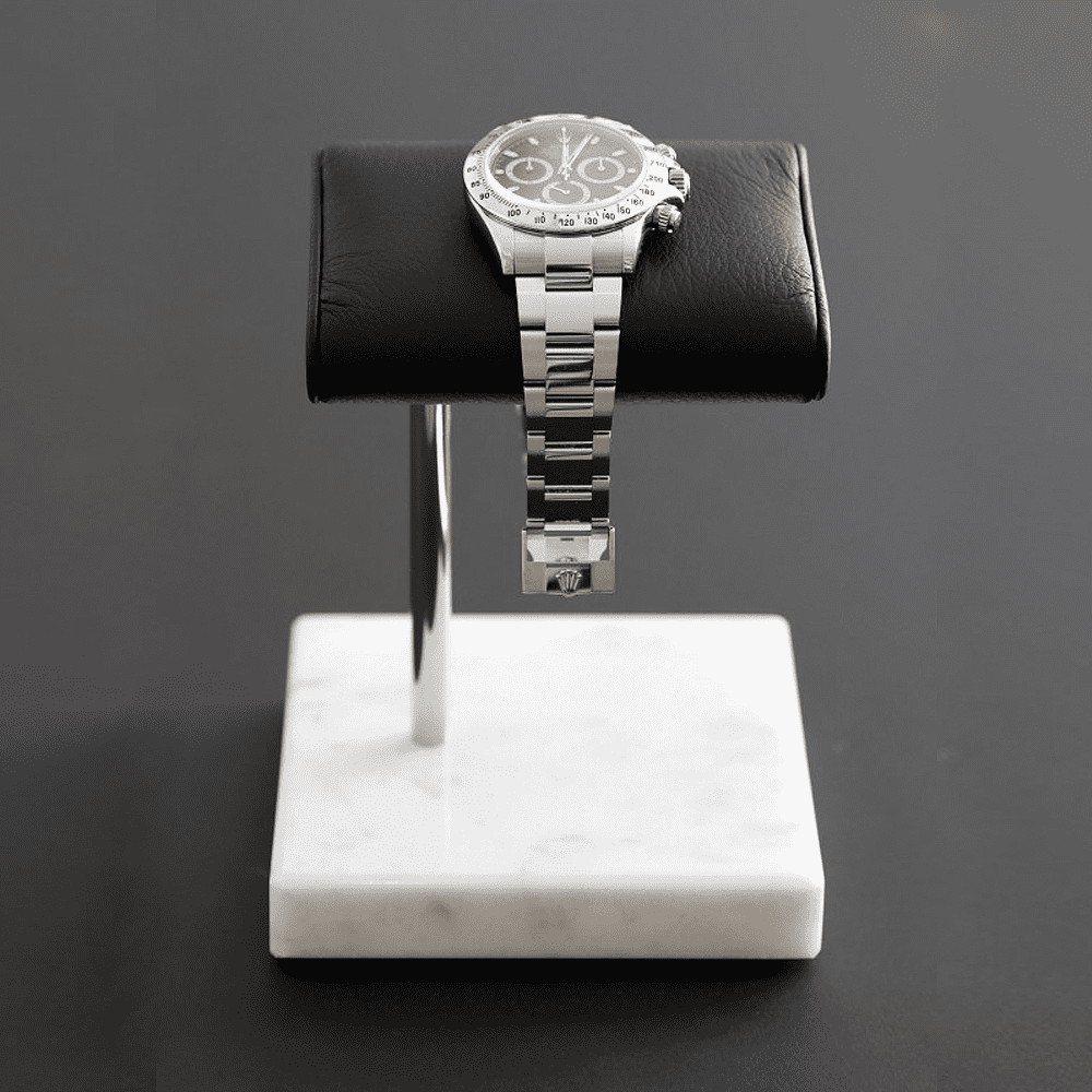 Luxury Watch Stand - Single Cushion (Marble Base) - White
