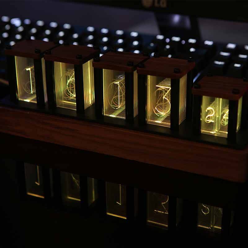RGB LED Glow tube Digital Table Clock