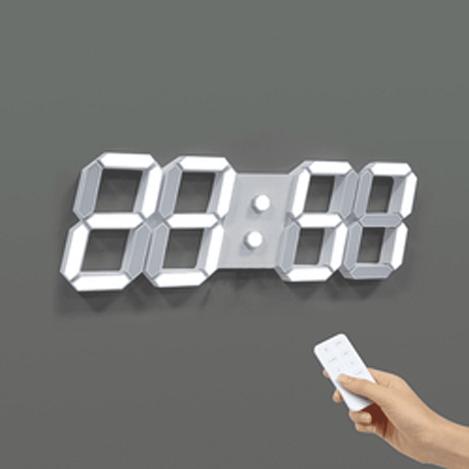 Multi Function LED Wall Clock with Remote Control 15"
