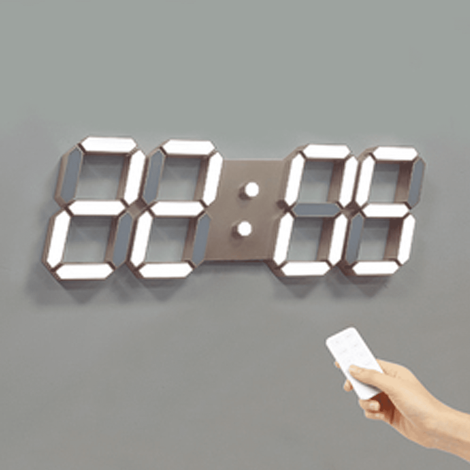 Multi Function LED Wall Clock with Remote Control 15"