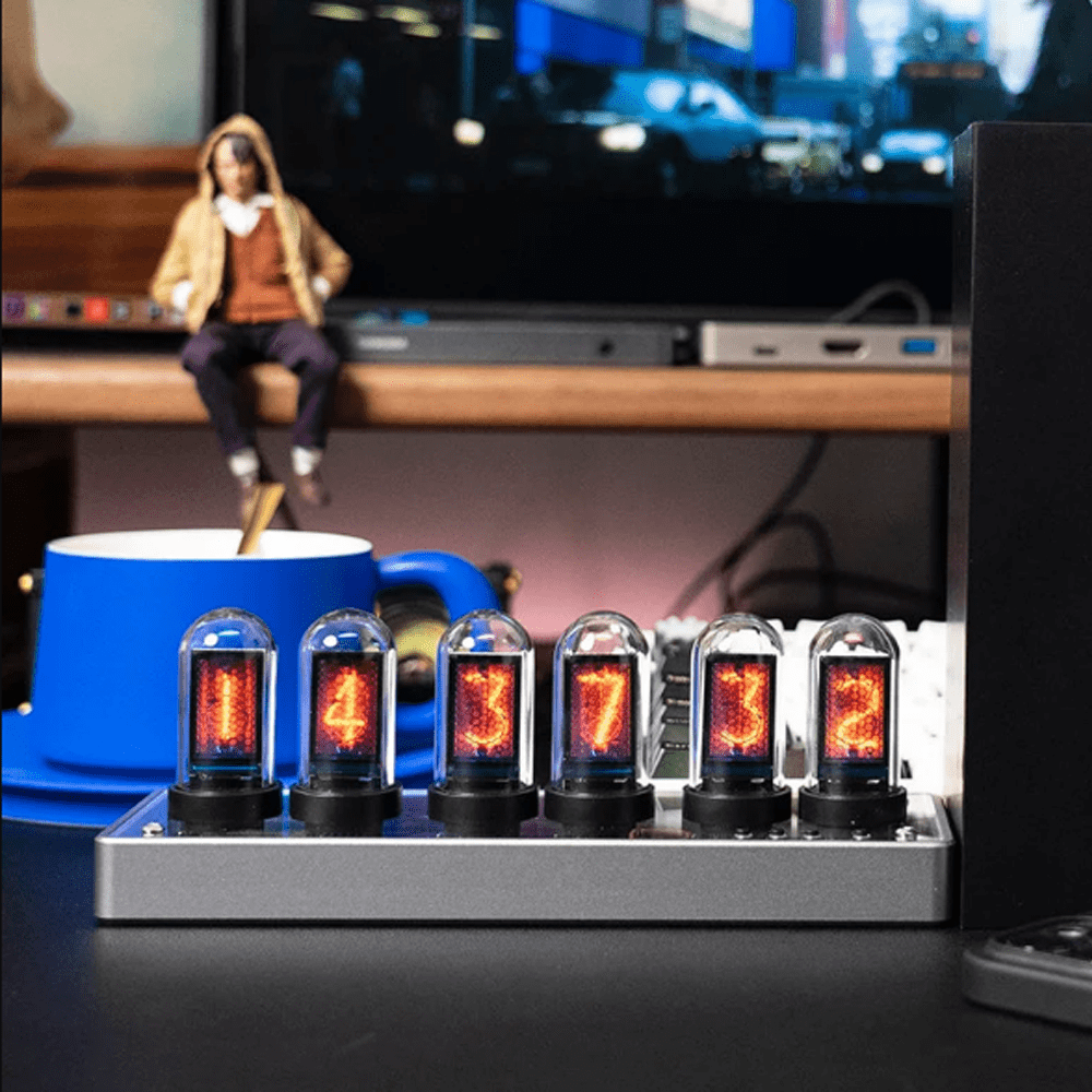 IPS Nixie Tubes Digital Table Clock