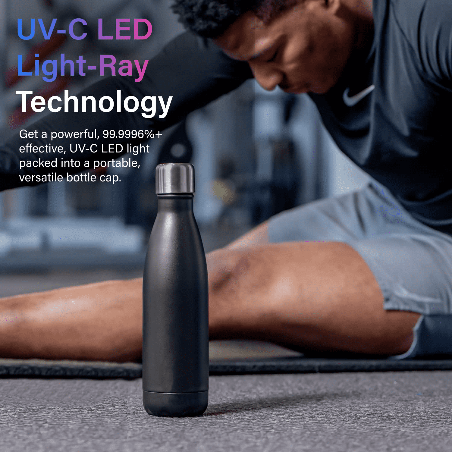 TAISHAN UV Self-Cleaning Water Bottle，Reusable UV Water  Purifier，Rechargeable Insulated Water Bottle with Smart Screen,Stainless  Steel Water