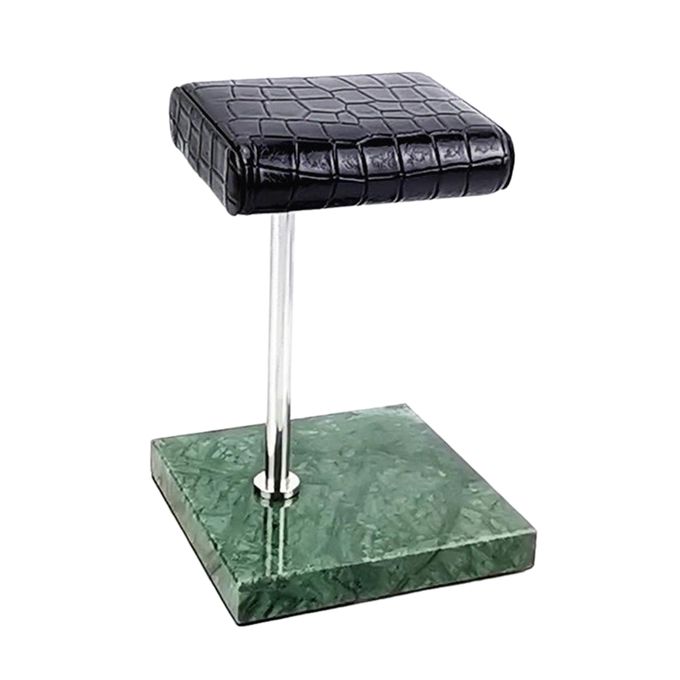 Luxury Watch Stand - Single Cushion (Marble Base) - Green