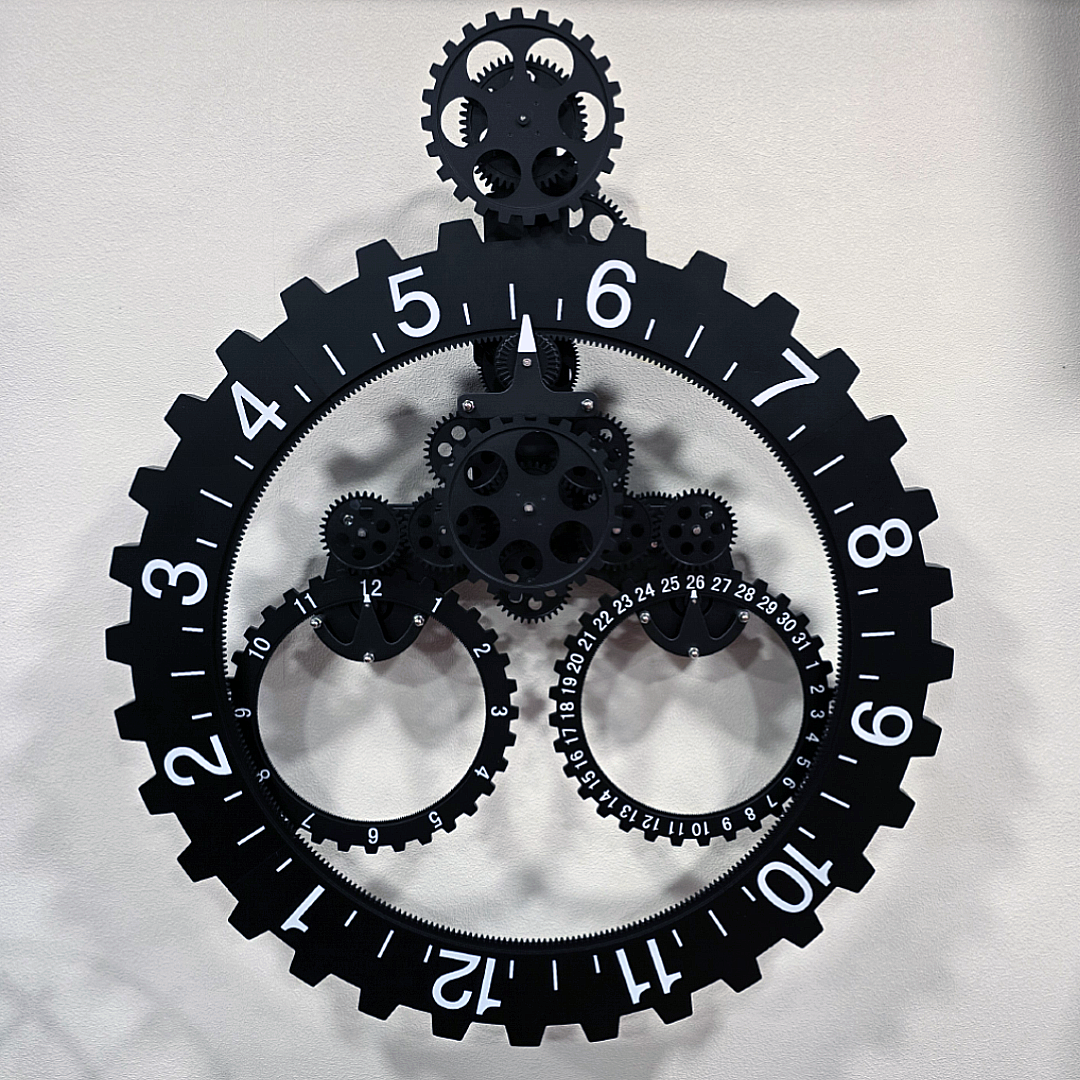 Gear-Driven Retro Wall Clock