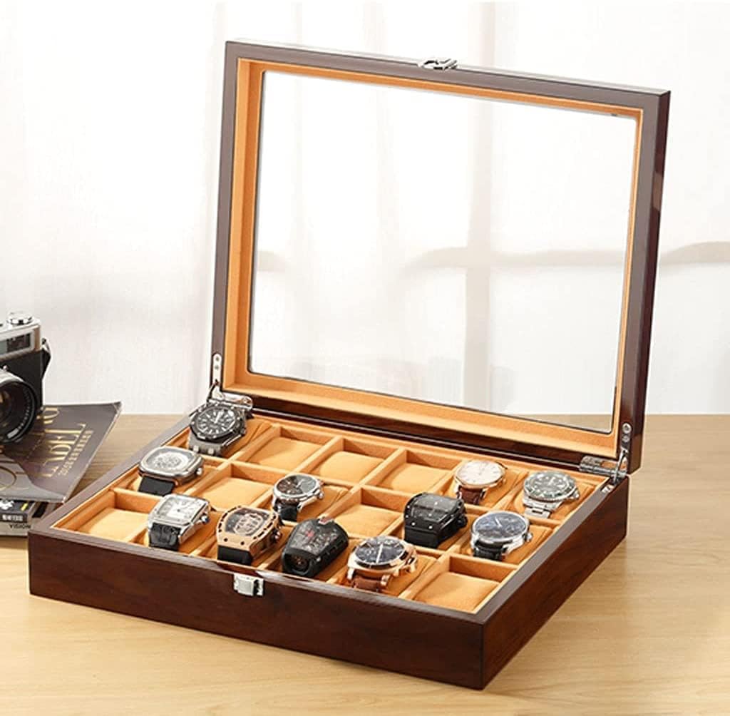 Watch Storage Racks Wooden Watch Storage Cases- 18 Watches