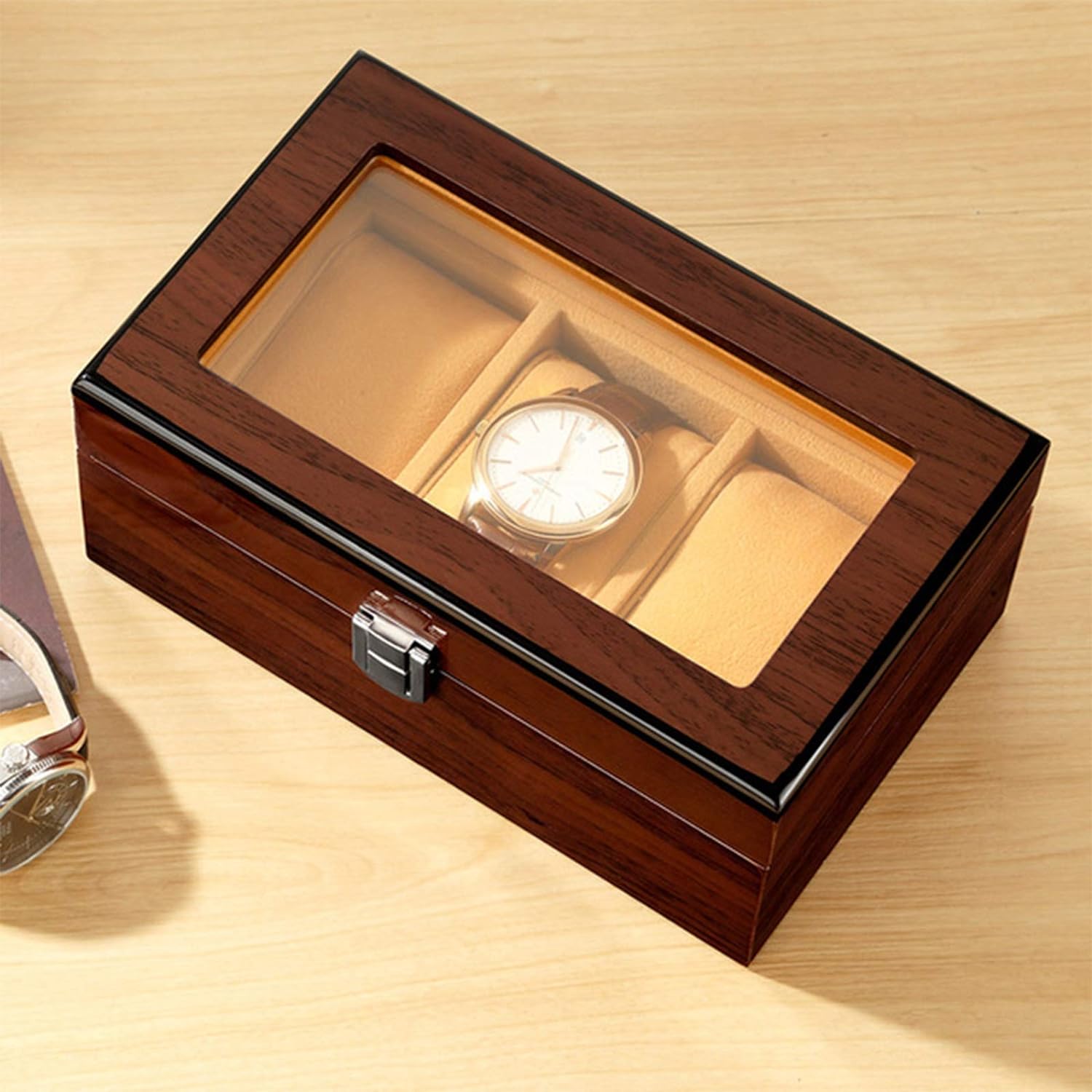 Wooden Watch Storage Box - 3 Watches