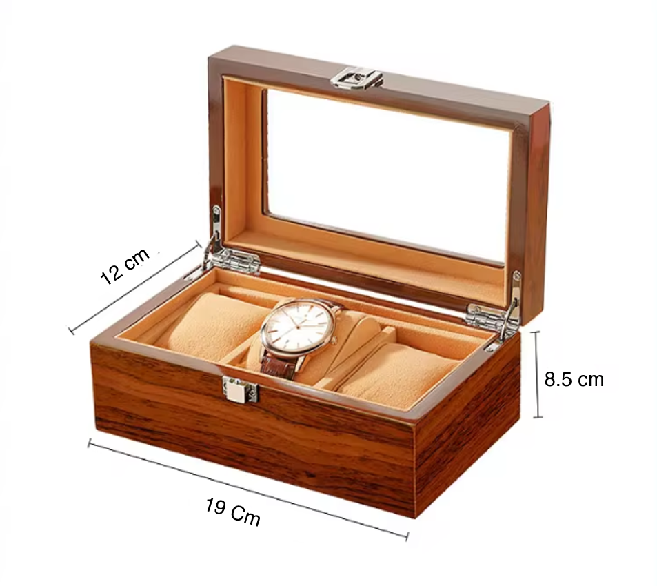 Wooden Watch Storage Box - 3 Watches