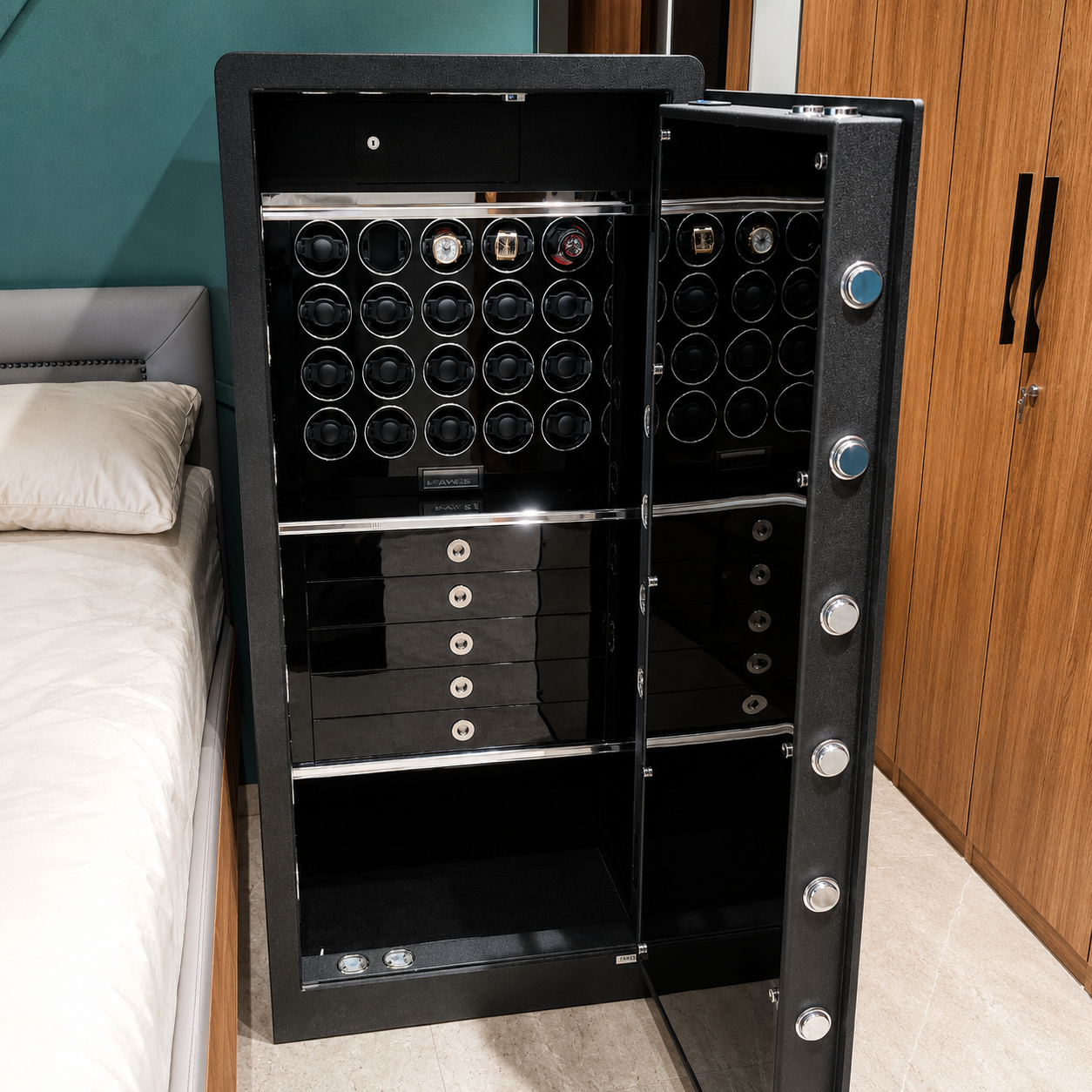 Elite XL - Gloss Black Laminate - Safe Locker