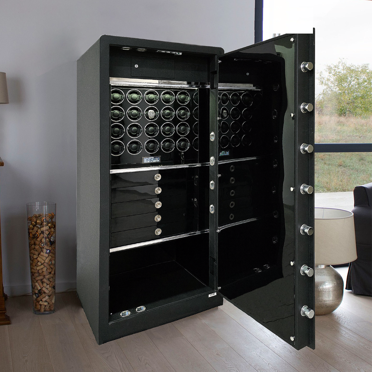 Elite XL - Gloss Black Laminate - Safe Locker