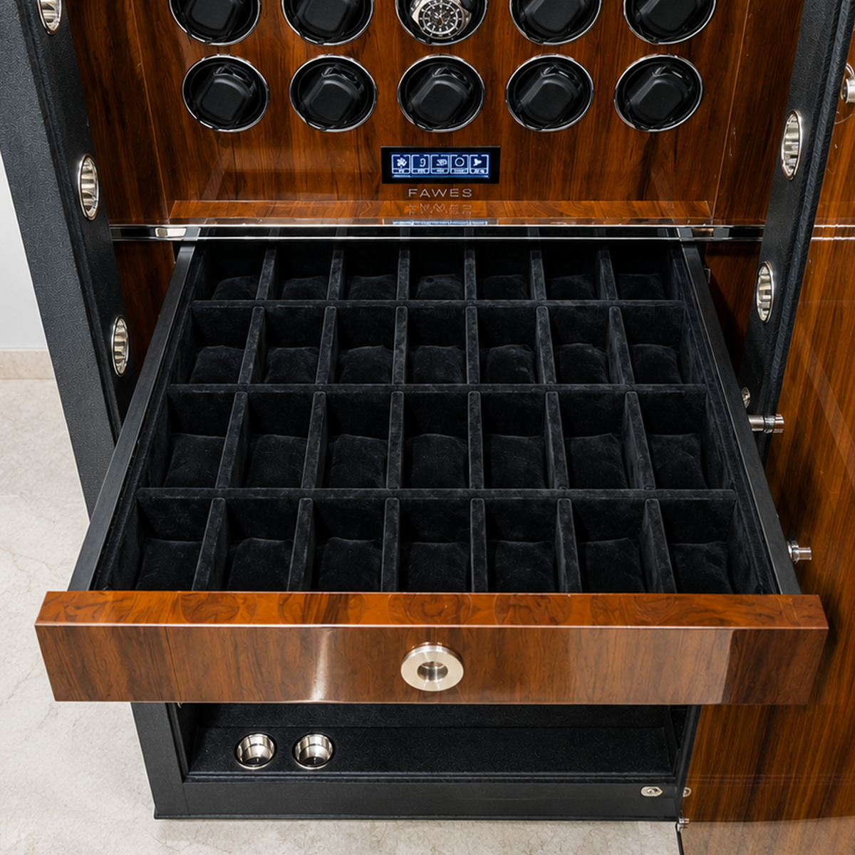 FAWES Elite XL Brown Laminate Security Safe – detail view