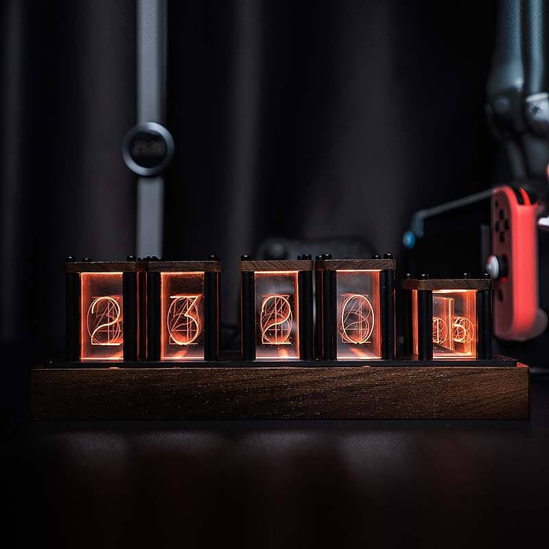 RGB LED Glow tube Digital Table Clock