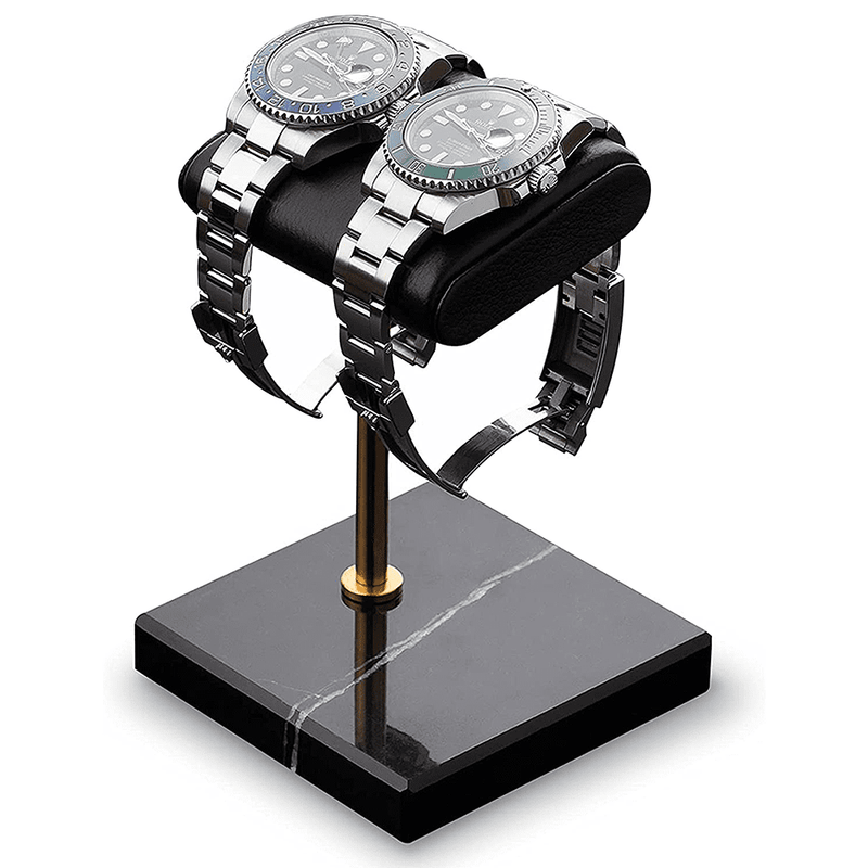 Luxury Watch Stand - Single Cushion (Marble Base) - Black