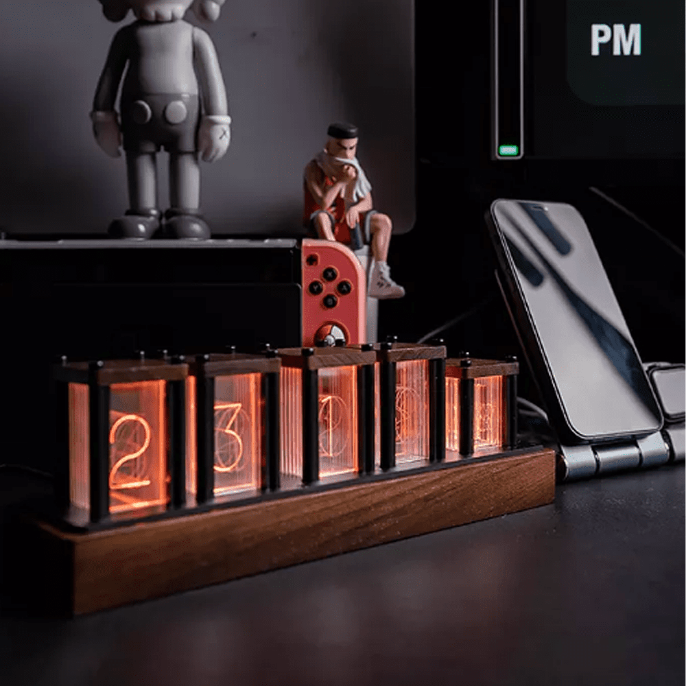 RGB LED Glow tube Digital Table Clock