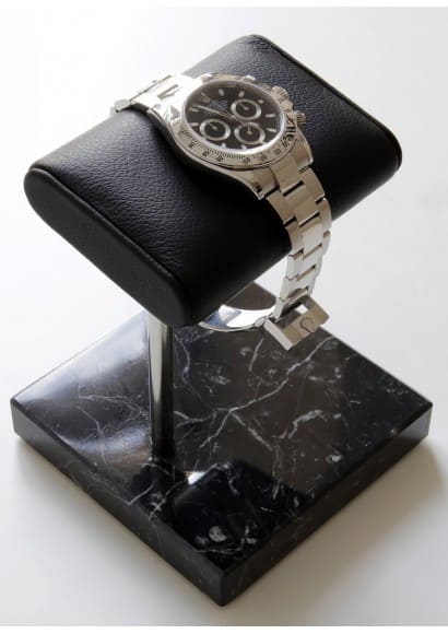 Luxury Watch Stand - Single Cushion (Marble Base) - Black
