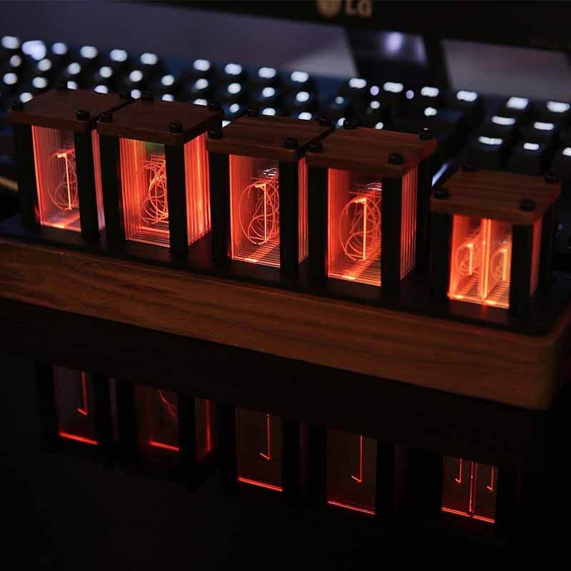RGB LED Glow tube Digital Table Clock