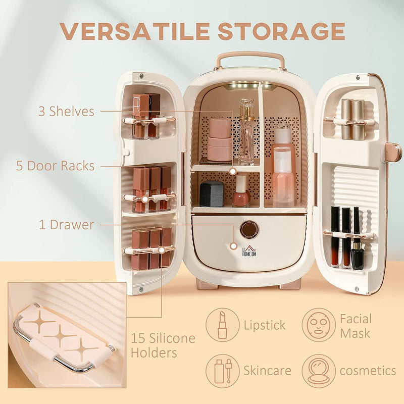 Portable Cosmetic & Beauty Skincare Storage Double Door Fridge - 12 Litre