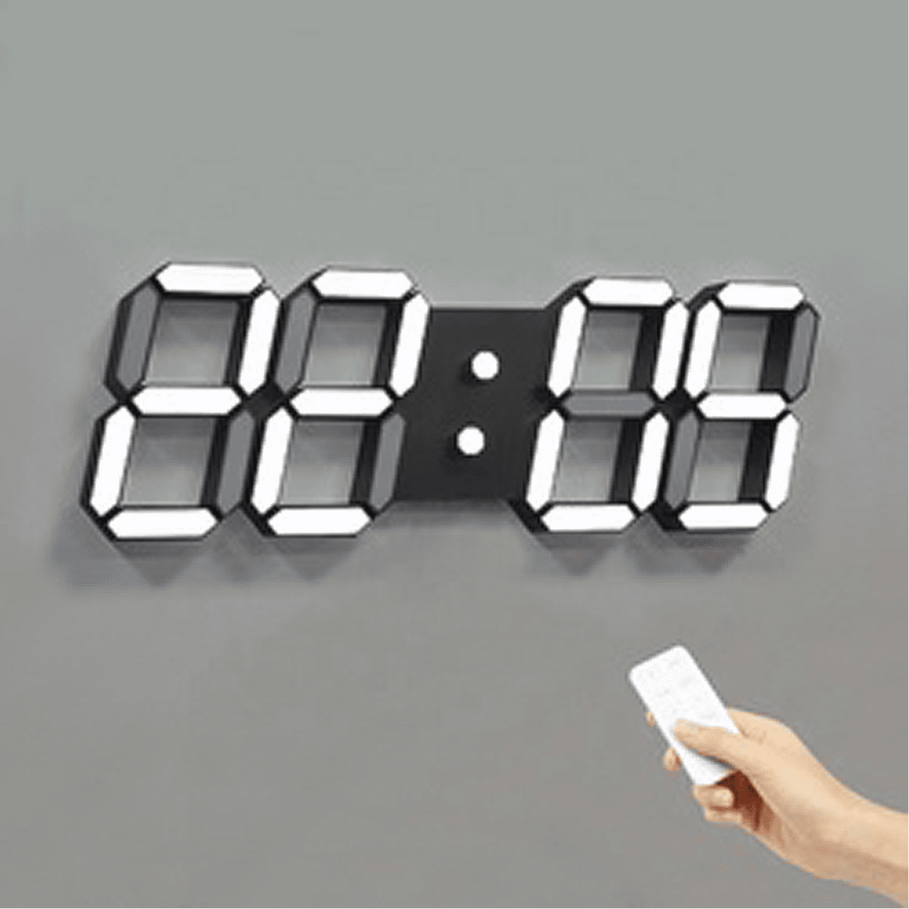 Led Wall Clock 8-Inch Numbers With Remote Control – MIIKME