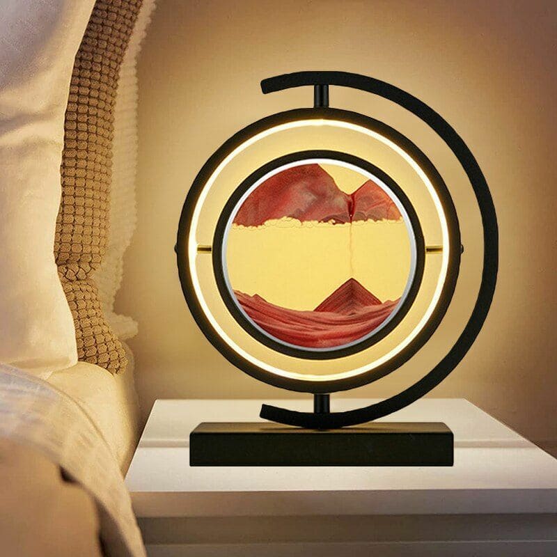 360° Rotatable Moving Sand Art with 3 Light Modes & Remote Control 12" - Home Décor