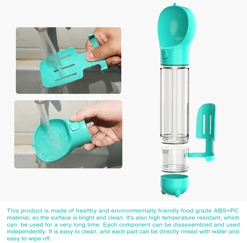 4 in 1 Portable Multi-functional Pet Water Bottle - 300ml & 500ml